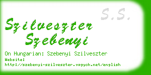 szilveszter szebenyi business card